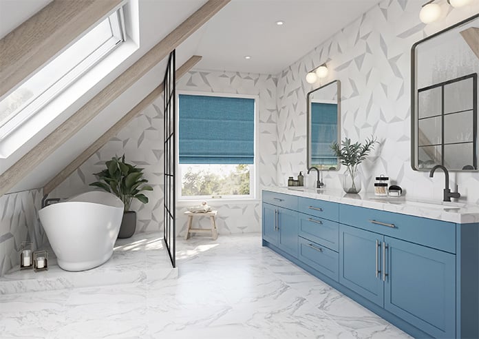 Jakarta, Blue Jay - Motorised Roman Blind - Image 6